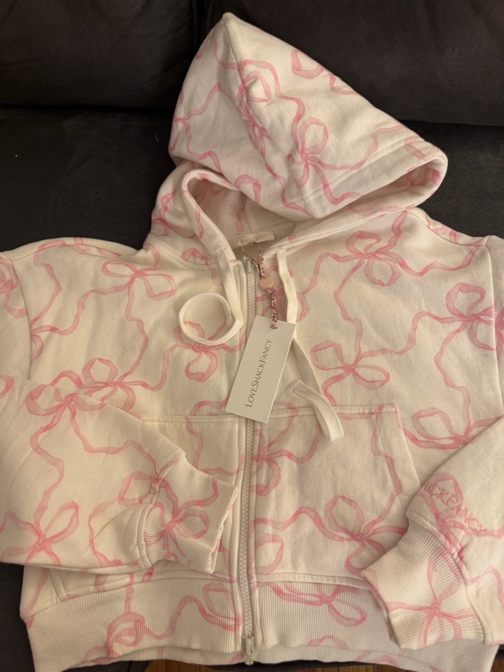 NWT LoveShackFancy Pierra Crop Hoodie